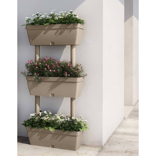 Garden Planter 6 pcs 100 cm Taupe