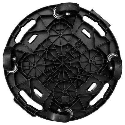 151830 vidaXL Plant Trolley with Wheels Diameter 40 cm Black 275 kg