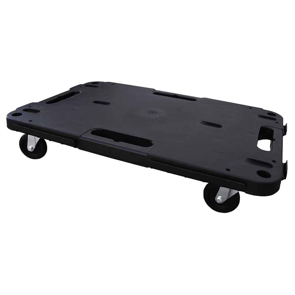 151831 vidaXL Transport Trolley Black 58x38x12 cm PP