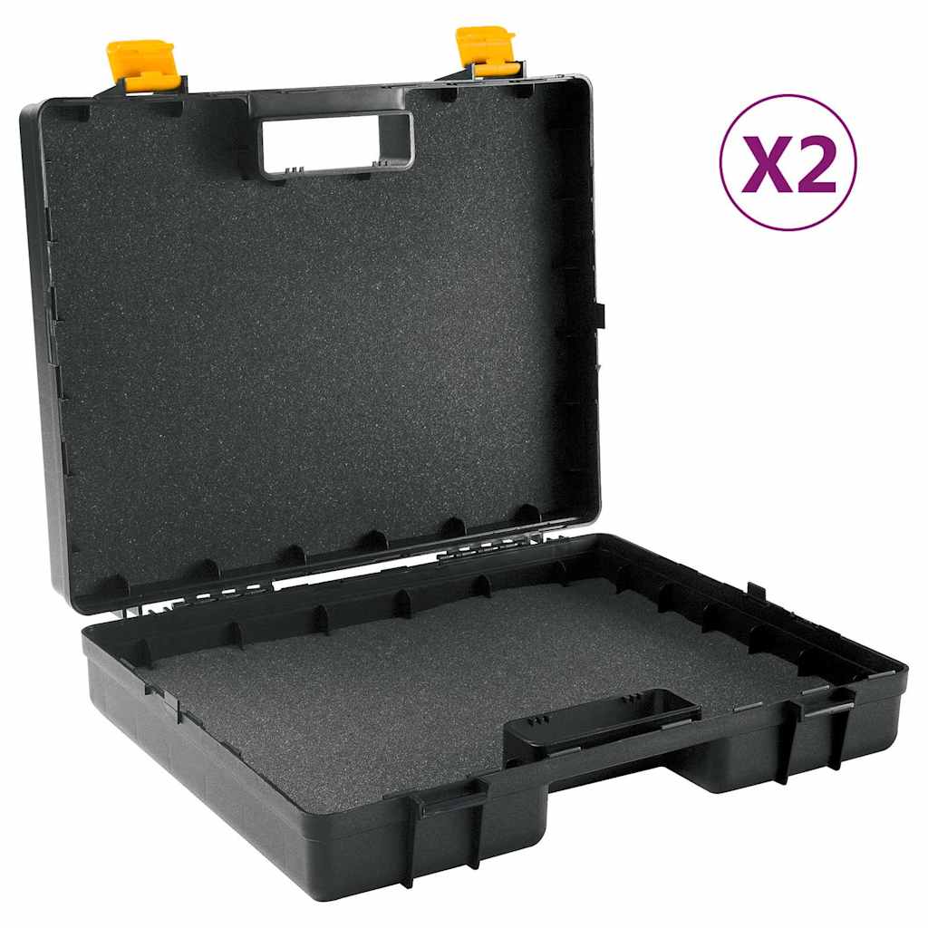151835 vidaXL Universal Machine Cases with Foam Rubber 2 pcs Polypropylene