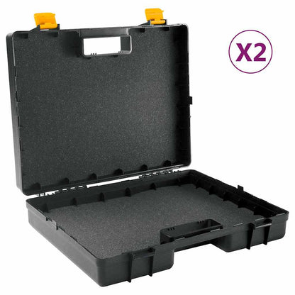 151835 vidaXL Universal Machine Cases with Foam Rubber 2 pcs Polypropylene