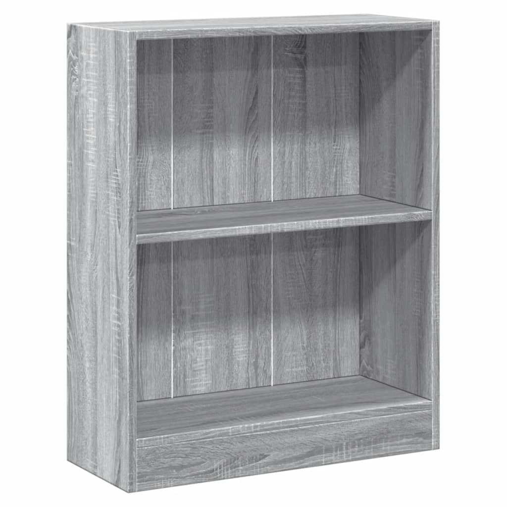 Bookcase Grey Sonoma 60x24x76 cm Engineered Wood