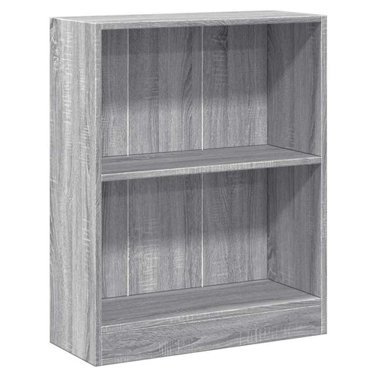 Bookcase Grey Sonoma 60x24x76 cm Engineered Wood