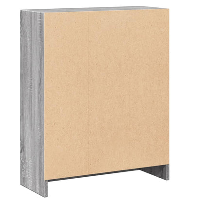 Bookcase Grey Sonoma 60x24x76 cm Engineered Wood