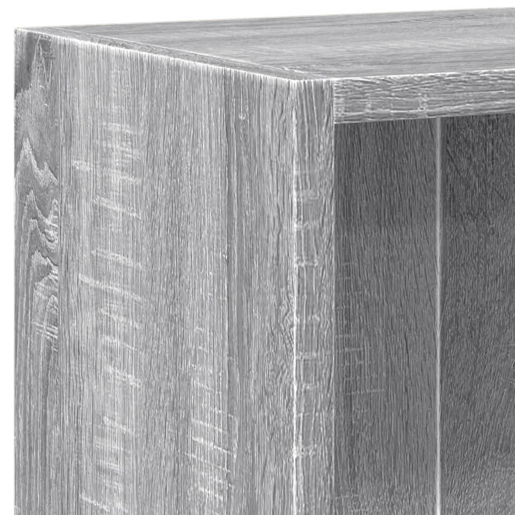 Bookcase Grey Sonoma 60x24x76 cm Engineered Wood