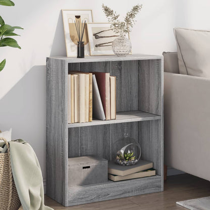 Bookcase Grey Sonoma 60x24x76 cm Engineered Wood