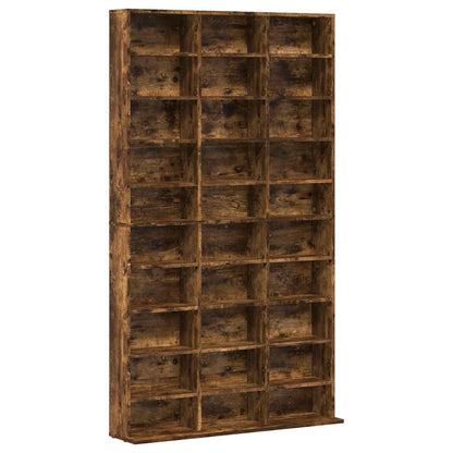 CD Cabinet Smoked Oak 102x23x177,5 cm Engineered Wood