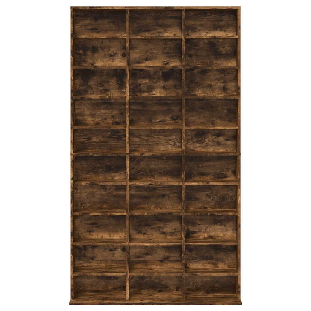 CD Cabinet Smoked Oak 102x23x177,5 cm Engineered Wood