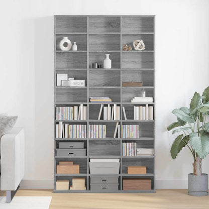 CD Cabinet Grey Sonoma 102x23x177,5 cm Engineered Wood