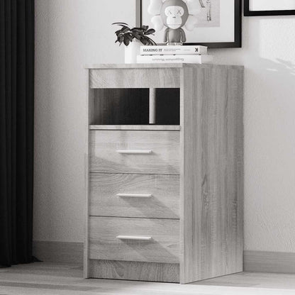 Drawer Cabinet | Grey Sonoma | Engineered wood | Compact | Drawer Cabinet