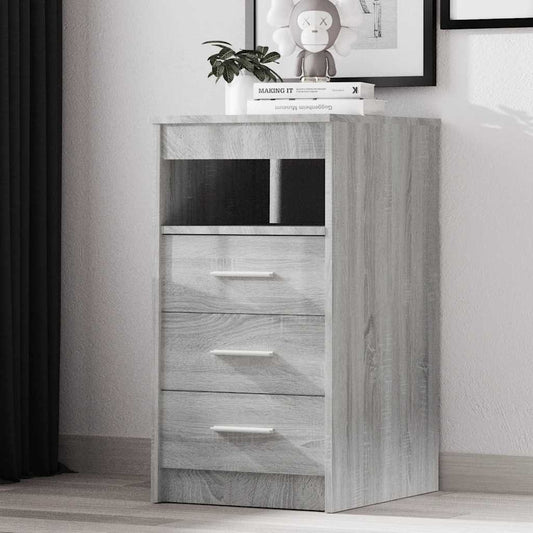 Drawer Cabinet Grey Sonoma 40x50x76 cm Engineered Wood