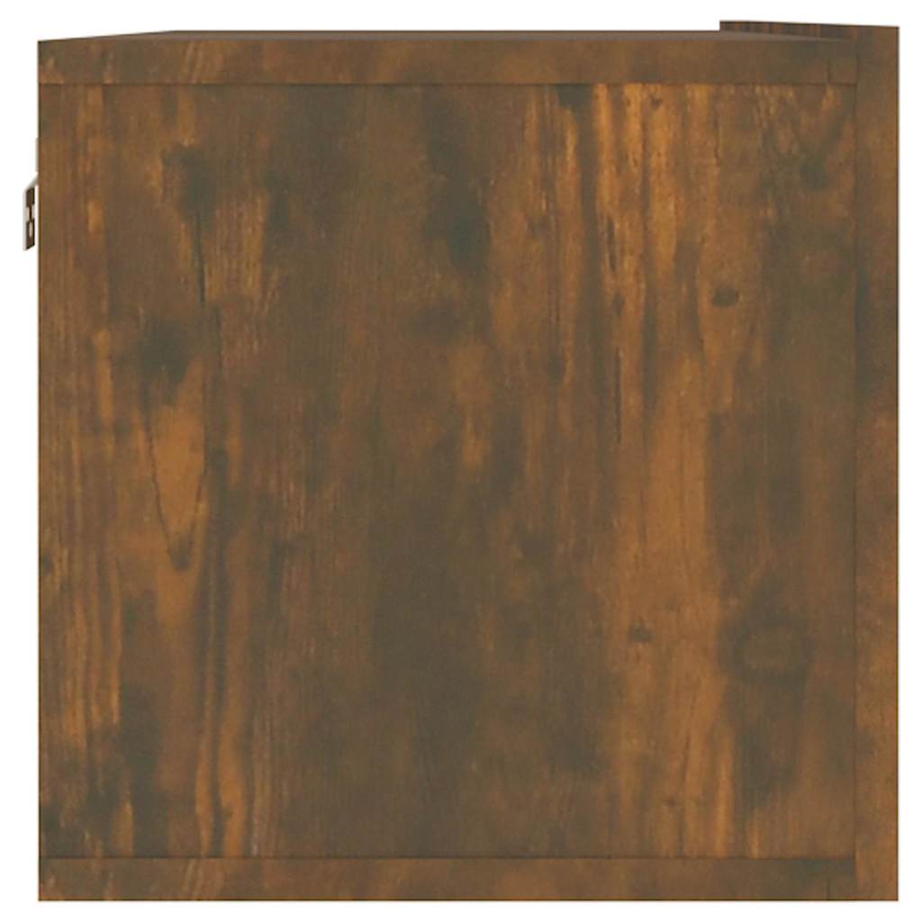 TV Wall Cabinet Smoked Oak 120x30x30 cm Engineered Wood