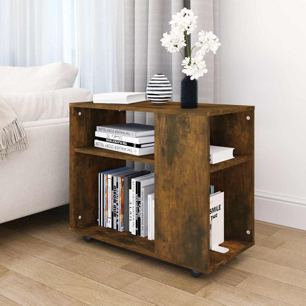 Side Table Smoked Oak 70x35x55 cm Engineered Wood