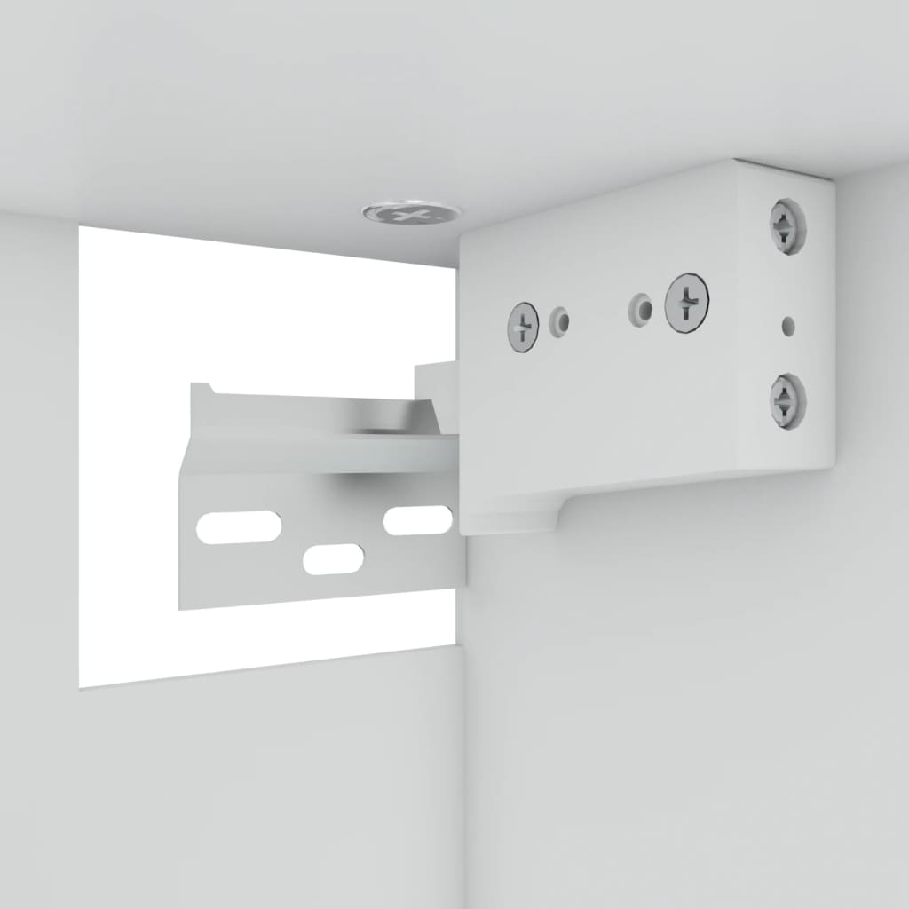 Hanging Glass Cabinet Lyon Smoked Oak 60x31x60 cm Engineered Wood