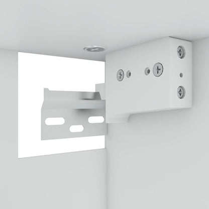 Hanging Glass Cabinet Lyon Smoked Oak 60x31x60 cm Engineered Wood