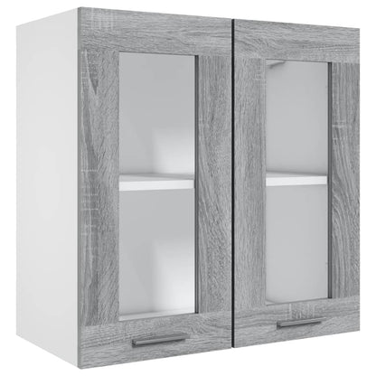 Hanging Glass Cabinet Lyon Grey Sonoma 60x31x60 cm Engineered Wood