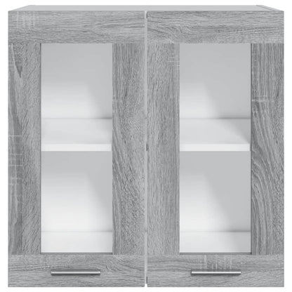 Hanging Glass Cabinet Lyon Grey Sonoma 60x31x60 cm Engineered Wood