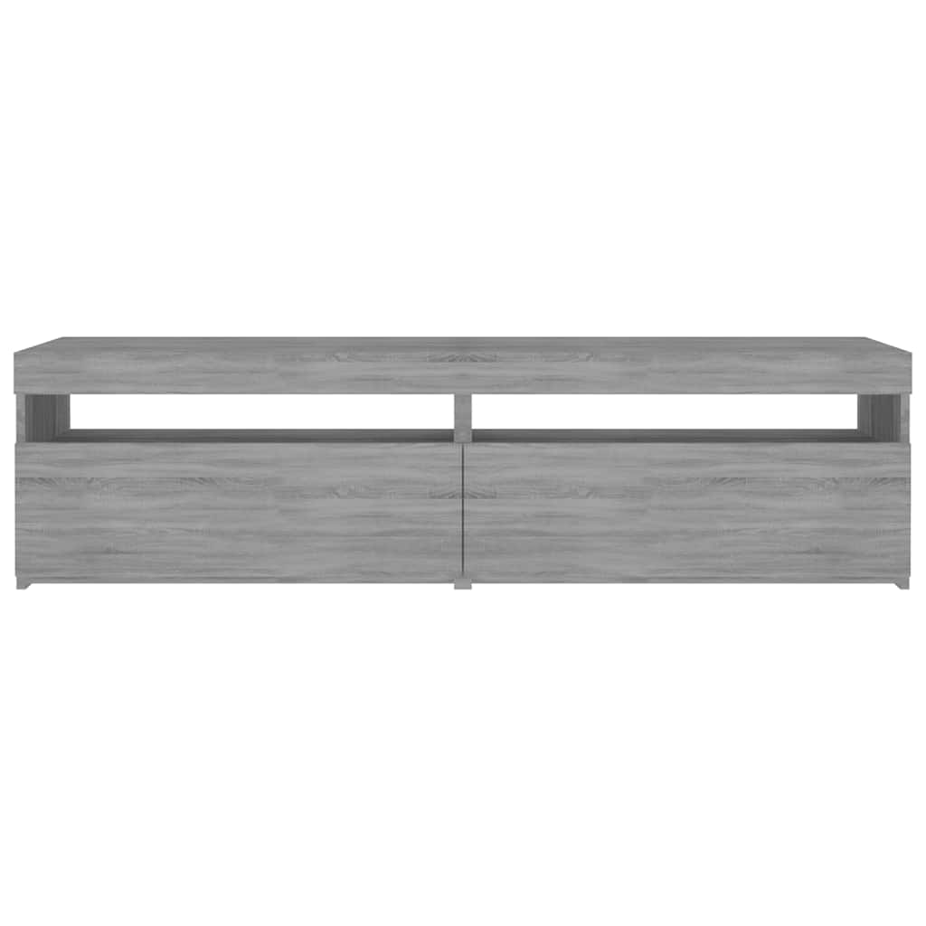 815126 vidaXL TV Cabinet with LED Lights 2 pcs Grey Sonoma 75x35x40 cm
