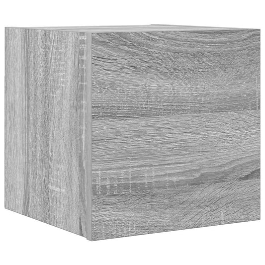 Wall Mounted TV Cabinet | Grey sonoma | Engineered wood