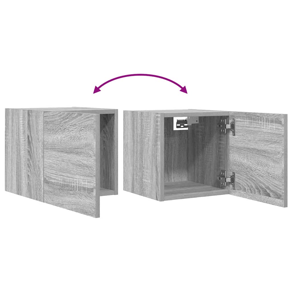 Wall Mounted TV Cabinet Grey Sonoma 30.5x30x30 cm