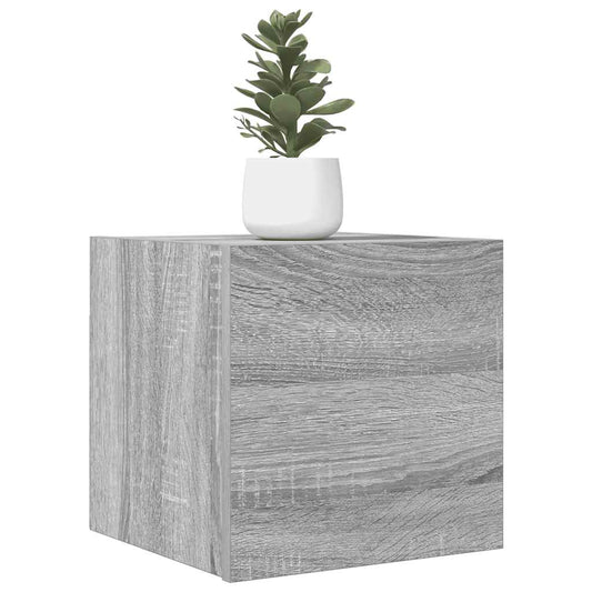 Wall Mounted TV Cabinet | Grey sonoma | Engineered wood