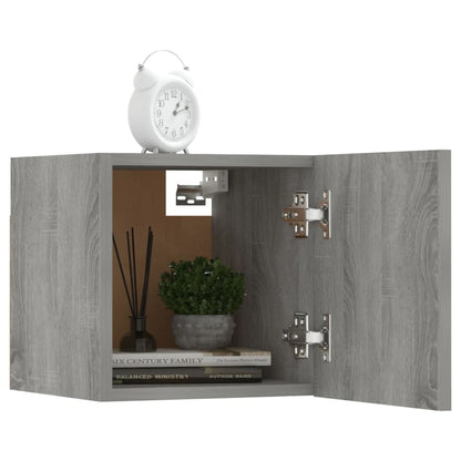 Wall Mounted TV Cabinet 4 pcs Grey Sonoma 30.5x30x30 cm