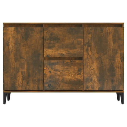 Sideboard Smoked Oak 102x35x70 cm Engineered Wood