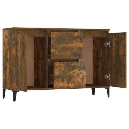 Sideboard Smoked Oak 102x35x70 cm Engineered Wood