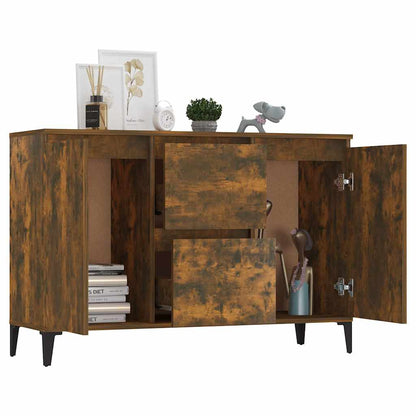 Sideboard Smoked Oak 102x35x70 cm Engineered Wood