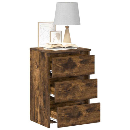 Bed Cabinets 2 pcs Smoked Oak 40x35x62.5 cm Engineered Wood