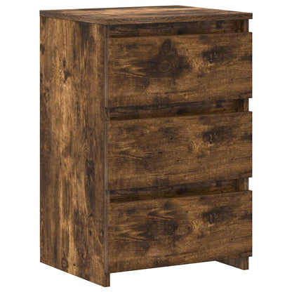 Bed Cabinets 2 pcs Smoked Oak 40x35x62.5 cm Engineered Wood