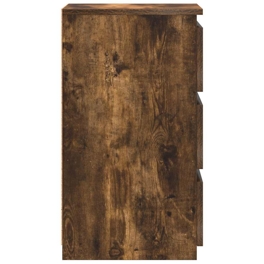 Bed Cabinets 2 pcs Smoked Oak 40x35x62.5 cm Engineered Wood