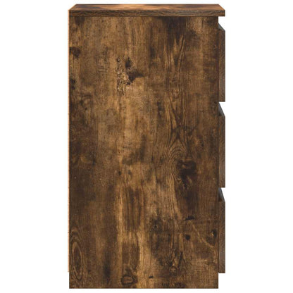 Bed Cabinets 2 pcs Smoked Oak 40x35x62.5 cm Engineered Wood