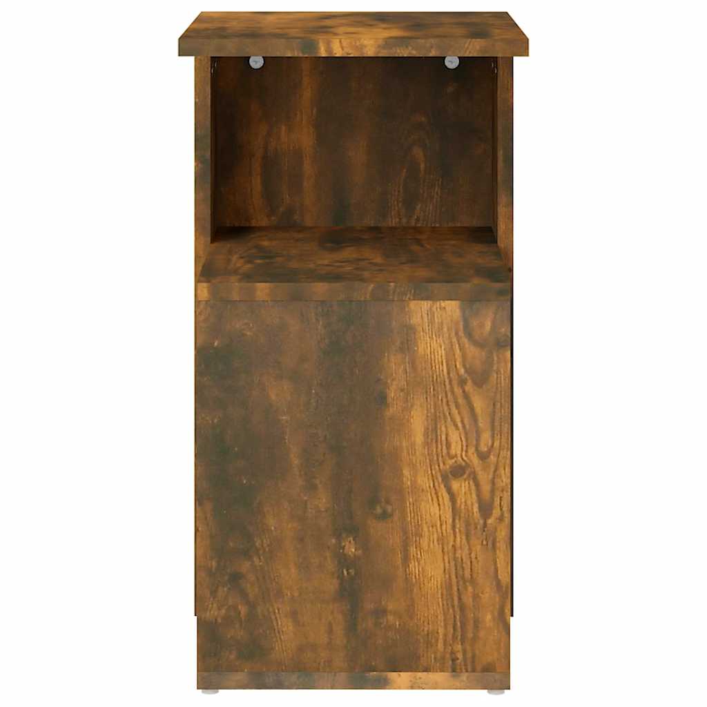 Side Table Smoked Oak 36x30x56 cm Engineered Wood