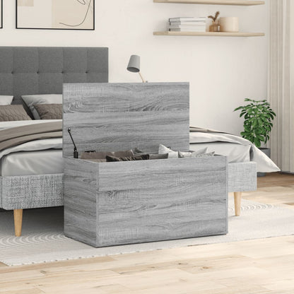 Storage Chest Grey Sonoma 84x42x46 cm Engineered Wood