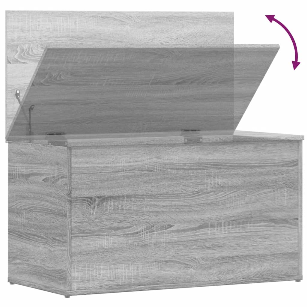Storage Chest Grey Sonoma 84x42x46 cm Engineered Wood