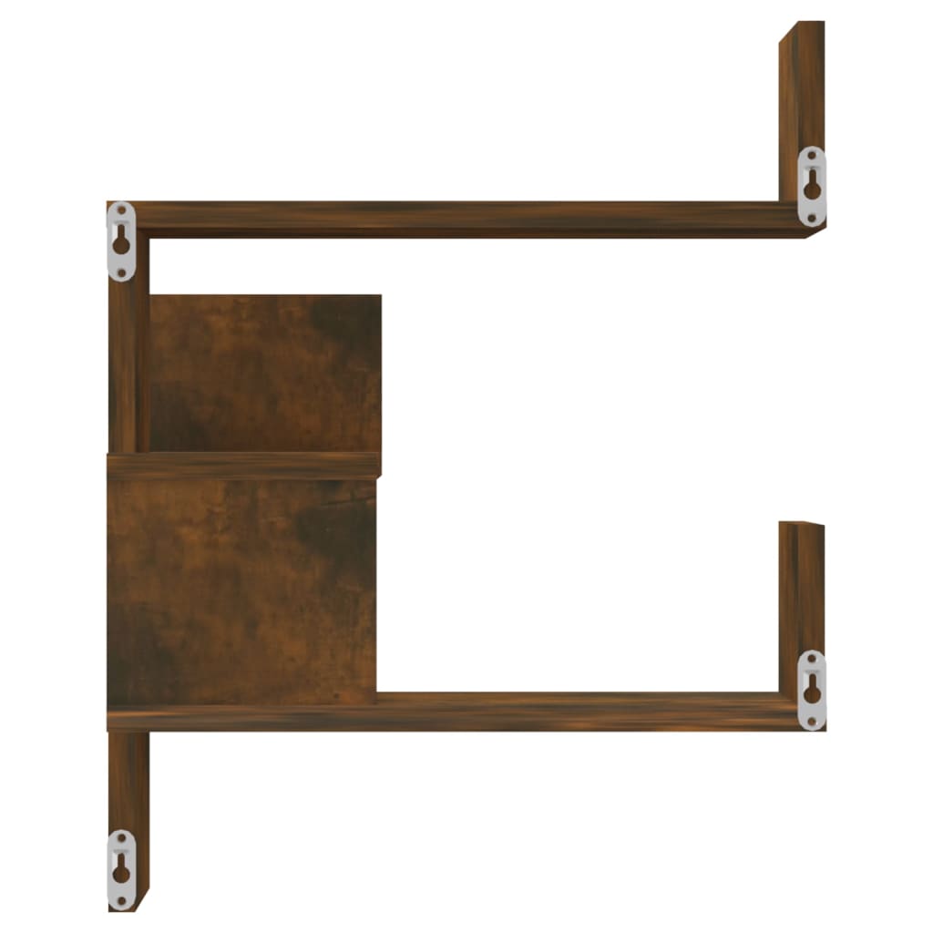 Wall corner shelves Wall-Mounted Smoked Oak 40 x 40 x 49.5 cm