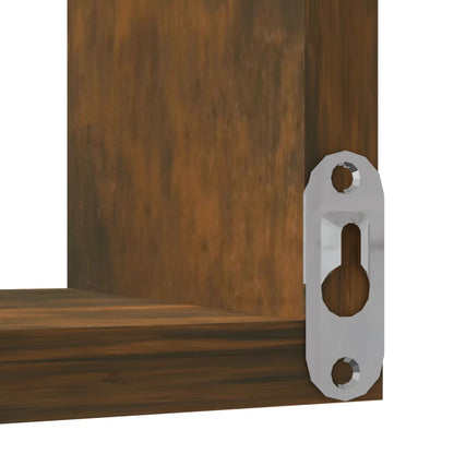 Wall corner shelves Wall-Mounted Smoked Oak 40 x 40 x 49.5 cm