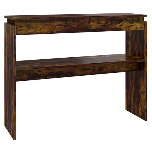 815219 vidaXL Console Table Smoked Oak 102x30x80 cm Engineered Wood
