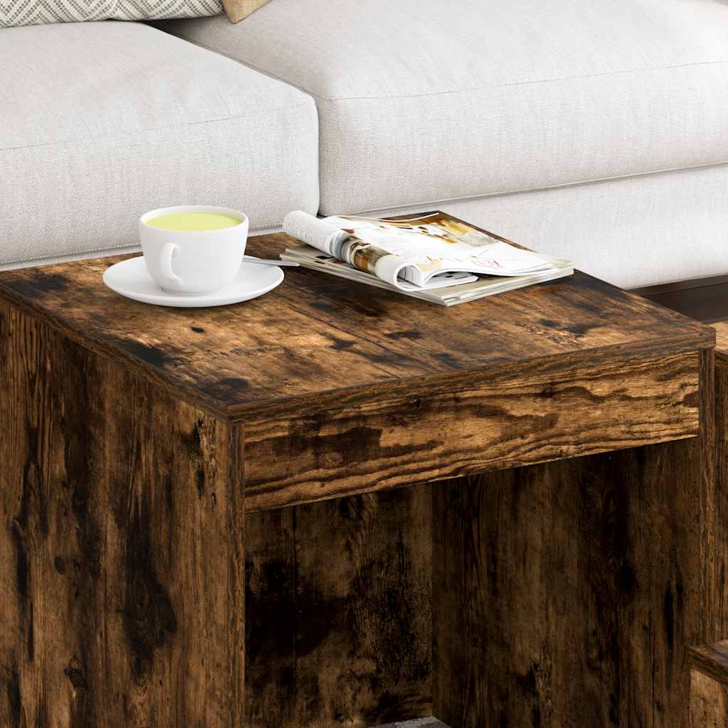 Nesting Tables 3 pcs Smoked Oak Engineered Wood