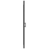 Shower Door 91x195 cm Half Frosted Tempered Glass Black