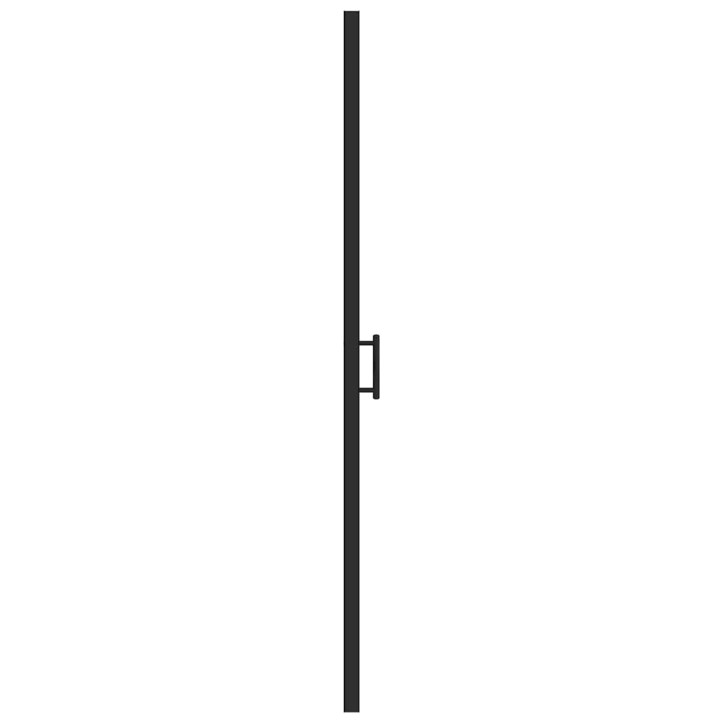 Shower Door 39.4"x70.1" Half Frosted Tempered Glass Black