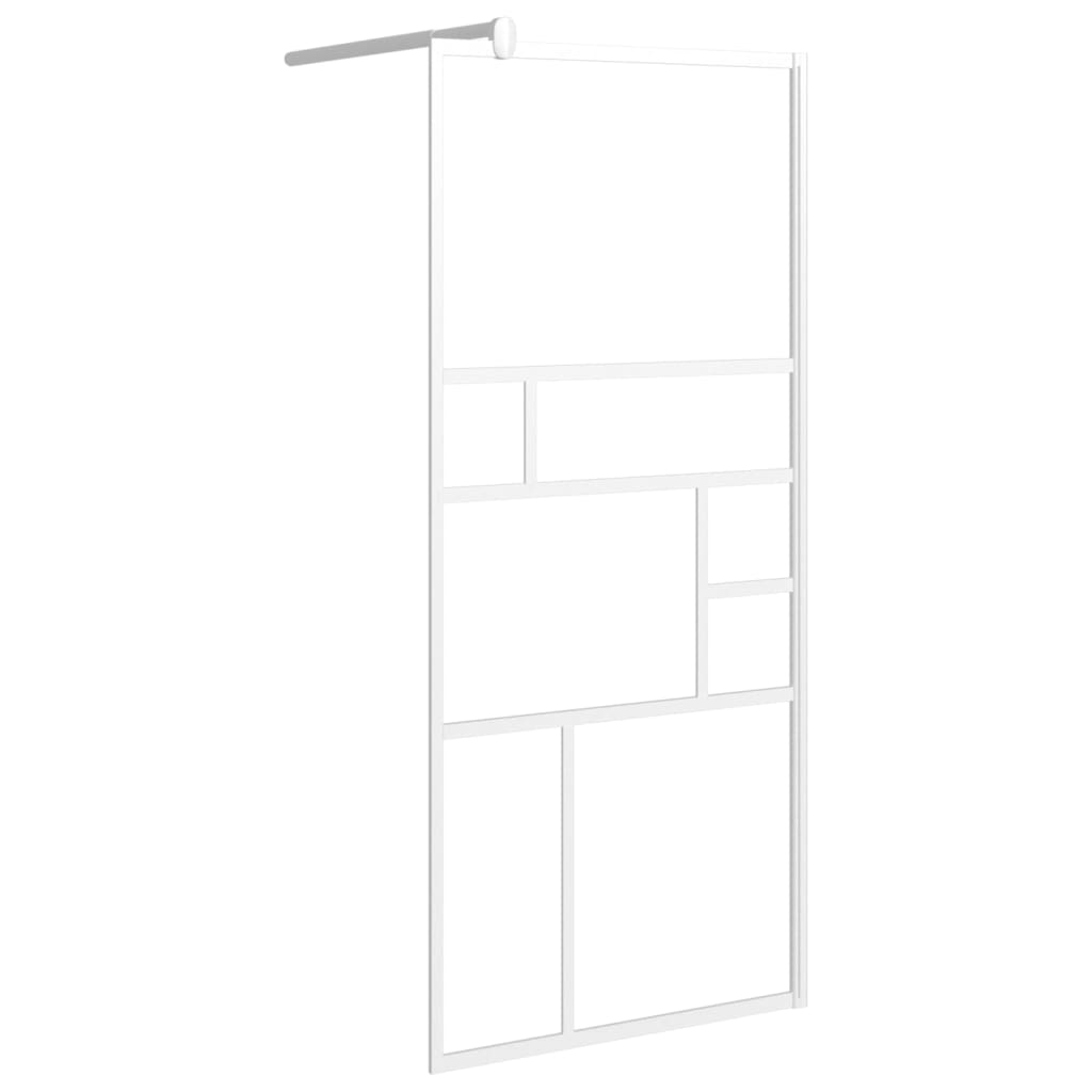 Walk-in Shower Wall 31.5"x76.8" ESG Glass White
