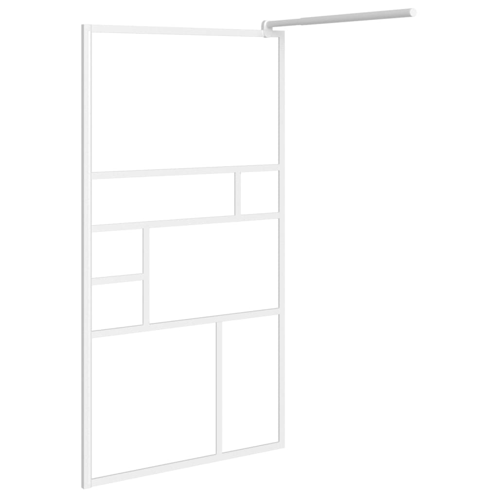 Walk-in Shower Wall 31.5"x76.8" ESG Glass White