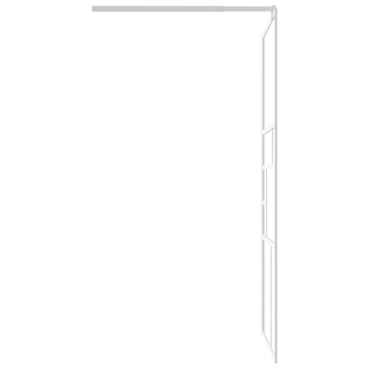 Walk-in Shower Wall 90x195 cm ESG Glass White