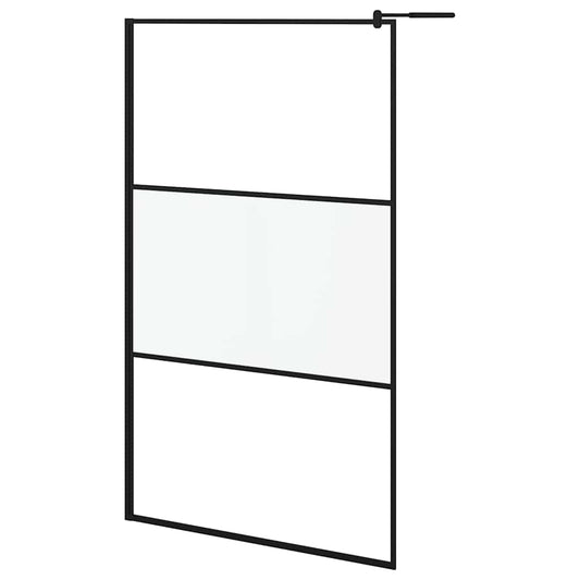 Shower walls Black 115 x 195 cm Glass and Aluminium