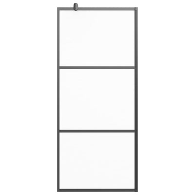 Walk-in Shower Wall 31.5"x76.8" Frosted ESG Glass Black