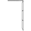 Walk-in Shower Wall 31.5"x76.8" Frosted ESG Glass Black