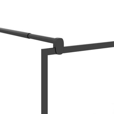Walk-in Shower Wall 31.5"x76.8" Frosted ESG Glass Black