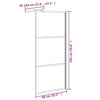 Walk-in Shower Wall 31.5"x76.8" Frosted ESG Glass Black